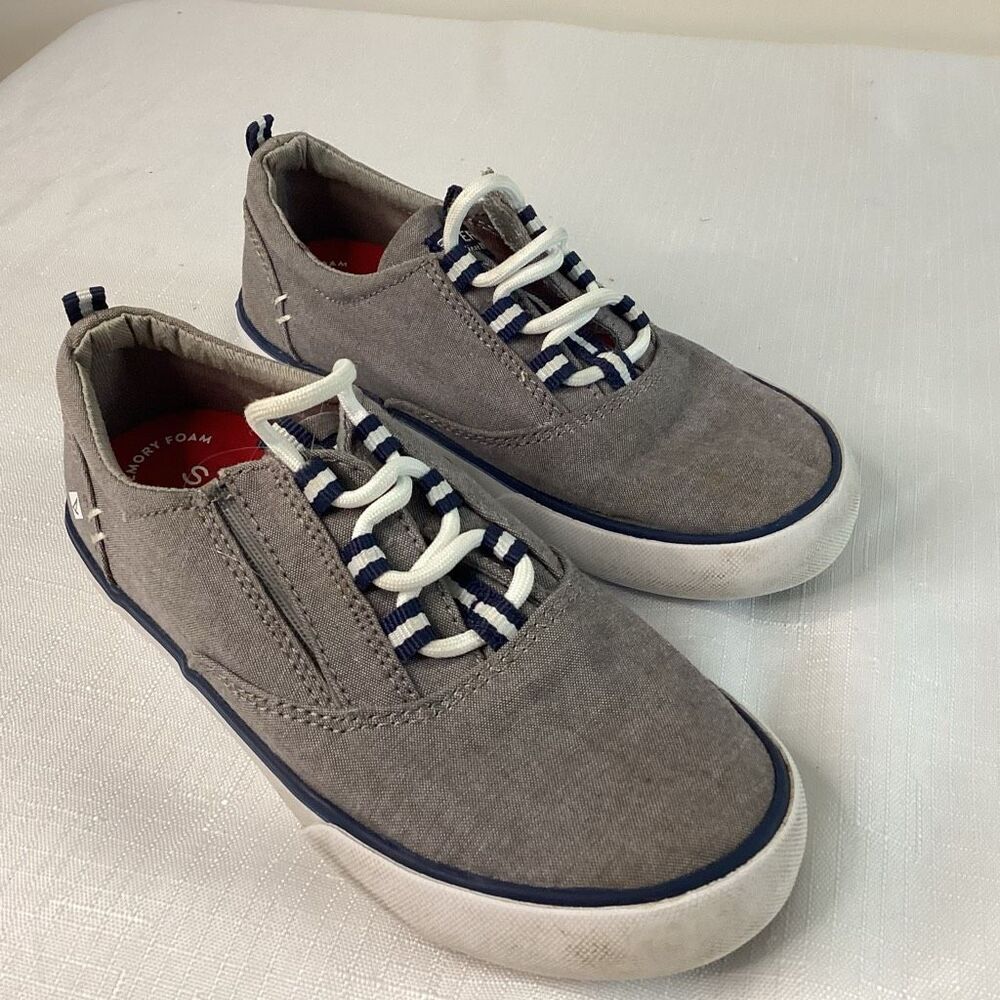 Sperry Boys Lace-up blue & gray Canvas Sneakers Size 11